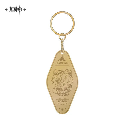 Genshin Impact Go Camping Series Metal Pendant Gorou ACG Go Anime www.acg-go.com Gorou, Kaedehara Kazuha, Paimon, Pendant & Keychain, Sayu, Theme Artwork, Xiangling, Zhongli