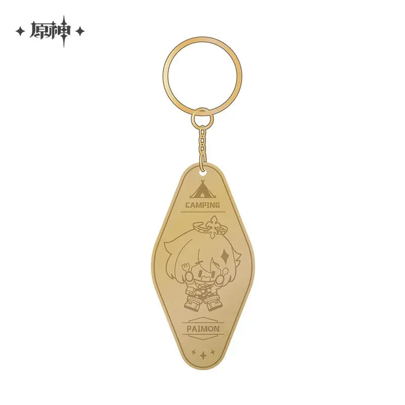 Genshin Impact Go Camping Series Metal Pendant Paimon ACG Go Anime www.acg-go.com Gorou, Kaedehara Kazuha, Paimon, Pendant & Keychain, Sayu, Theme Artwork, Xiangling, Zhongli