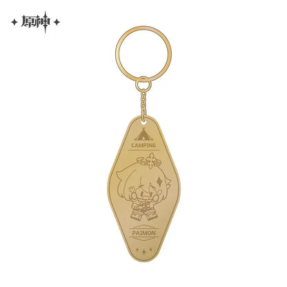 Genshin Impact Go Camping Series Metal Pendant Paimon ACG Go Anime www.acg-go.com Gorou, Kaedehara Kazuha, Paimon, Pendant & Keychain, Sayu, Theme Artwork, Xiangling, Zhongli