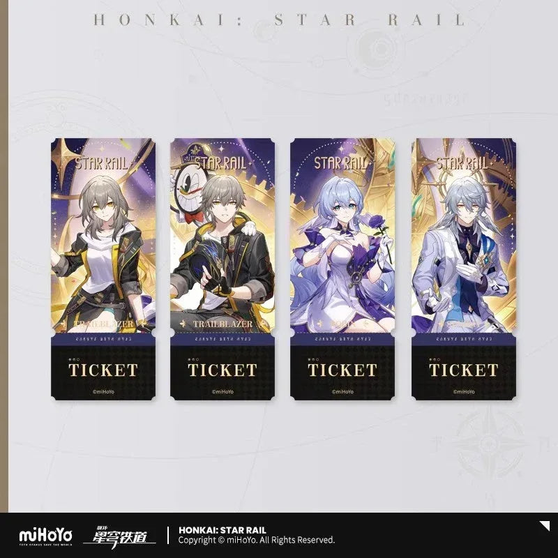 Honkai: Star Rail Autumn Festival Series Laser Ticket Caelus/Trailblazer ACG Go Anime www.acg-go.com Art Decor, Caelus, Robin, Stelle, Sunday, Ticket, Trailblazer