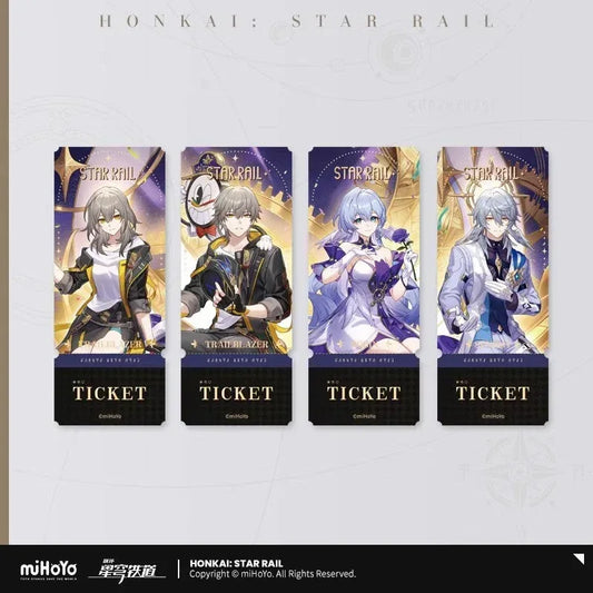 Honkai: Star Rail Autumn Festival Series Laser Ticket Caelus/Trailblazer ACG Go Anime www.acg-go.com Art Decor, Caelus, Robin, Stelle, Sunday, Ticket, Trailblazer