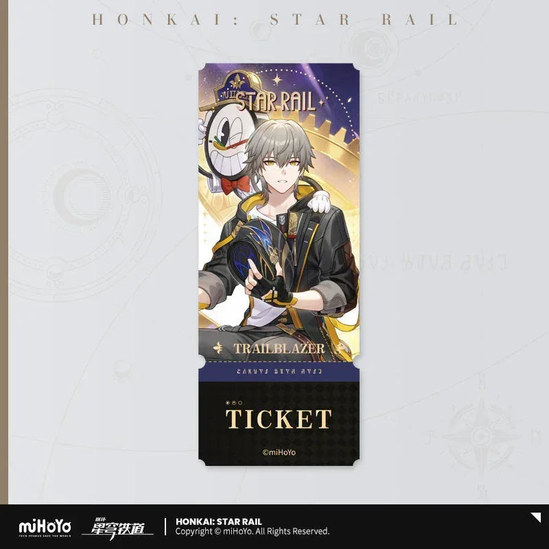 Honkai: Star Rail Autumn Festival Series Laser Ticket Caelus/Trailblazer ACG Go Anime www.acg-go.com Art Decor, Caelus, Robin, Stelle, Sunday, Ticket, Trailblazer