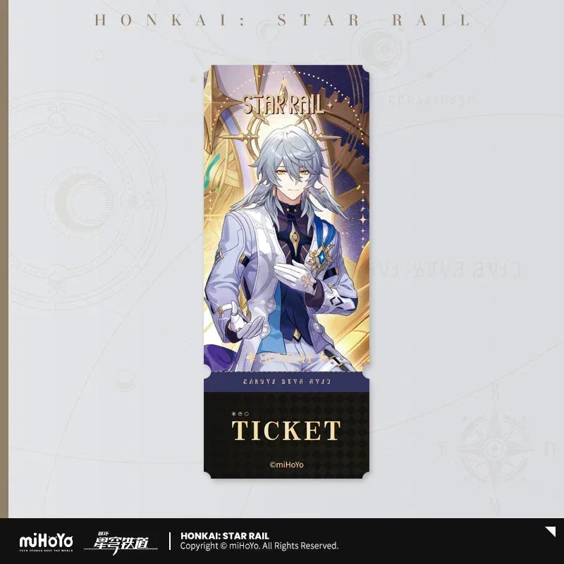 Honkai: Star Rail Autumn Festival Series Laser Ticket Sunday ACG Go Anime www.acg-go.com Art Decor, Caelus, Robin, Stelle, Sunday, Ticket, Trailblazer
