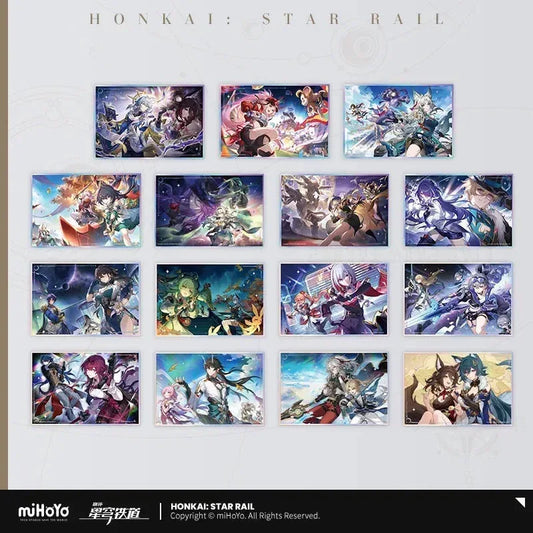Honkai: Star Rail Interstellar Journey Series Acrylic Shikishi Cardboard Celestial Eyes Above Mortal Ruins ACG Go Anime www.acg-go.com Art Decor, Cardboard, Celestial Eyes Above Mortal Ruins, Even Immortality Ends, Farewell, Galactic Roaming, Into the Yawning Chasm, Penacony, Then Wake to Weep