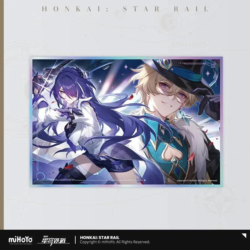Honkai: Star Rail Interstellar Journey Series Acrylic Shikishi Cardboard Into the Yawning Chasm ACG Go Anime www.acg-go.com Art Decor, Cardboard, Celestial Eyes Above Mortal Ruins, Even Immortality Ends, Farewell, Galactic Roaming, Into the Yawning Chasm, Penacony, Then Wake to Weep
