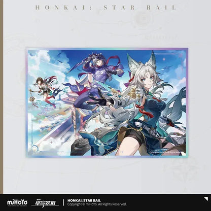 Honkai: Star Rail Interstellar Journey Series Acrylic Shikishi Cardboard Flying Aureus Shot to Lupine Rue ACG Go Anime www.acg-go.com Art Decor, Cardboard, Celestial Eyes Above Mortal Ruins, Even Immortality Ends, Farewell, Galactic Roaming, Into the Yawning Chasm, Penacony, Then Wake to Weep
