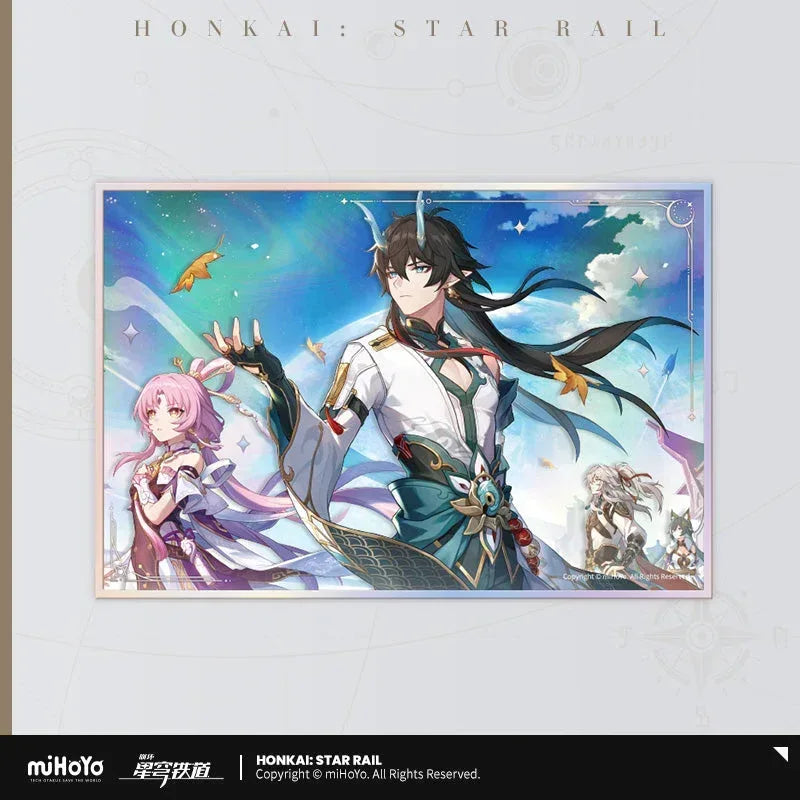 Honkai: Star Rail Interstellar Journey Series Acrylic Shikishi Cardboard Celestial Eyes Above Mortal Ruins ACG Go Anime www.acg-go.com Art Decor, Cardboard, Celestial Eyes Above Mortal Ruins, Even Immortality Ends, Farewell, Galactic Roaming, Into the Yawning Chasm, Penacony, Then Wake to Weep