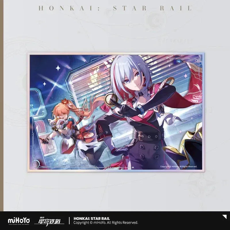 Honkai: Star Rail Interstellar Journey Series Acrylic Shikishi Cardboard Jolted Awake From A Winter Dream ACG Go Anime www.acg-go.com Art Decor, Cardboard, Celestial Eyes Above Mortal Ruins, Even Immortality Ends, Farewell, Galactic Roaming, Into the Yawning Chasm, Penacony, Then Wake to Weep