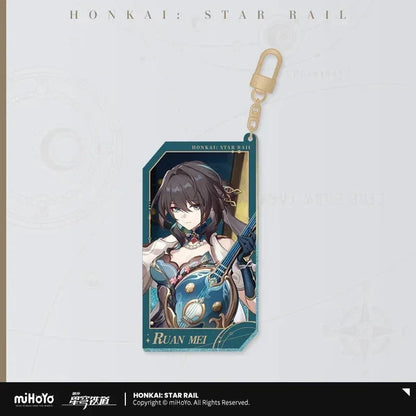 Honkai: Star Rail Invitation From The Stellar Series Glitter Quicksand Acrylic Keychain Ruan Mei ACG Go Anime www.acg-go.com Acheron, Aglaea, Argenti, Art Decor, Aventurine, Bailu, Black Swan, Blade, Boothill, Dan Heng • Imbibitor Lunae, Dr. Ratio, Feixiao, Firefly, Fu Xuan, Fugue, Huohuo, Jade, Jiaoqiu, Jing Yuan, Jingliu, Kafka, Lingsha, Luocha, March 7th, Mydei, Rappa, Robin, Ruan Mei, Seele, Serval, Silver Wolf, Sparkle, Stand, Sunday, The Herta, Topaz, Tribbie, Yunli
