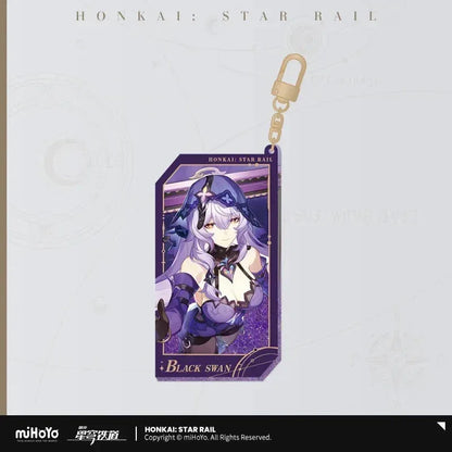 Honkai: Star Rail Invitation From The Stellar Series Glitter Quicksand Acrylic Keychain Black Swan ACG Go Anime www.acg-go.com Acheron, Aglaea, Argenti, Art Decor, Aventurine, Bailu, Black Swan, Blade, Boothill, Dan Heng • Imbibitor Lunae, Dr. Ratio, Feixiao, Firefly, Fu Xuan, Fugue, Huohuo, Jade, Jiaoqiu, Jing Yuan, Jingliu, Kafka, Lingsha, Luocha, March 7th, Mydei, Rappa, Robin, Ruan Mei, Seele, Serval, Silver Wolf, Sparkle, Stand, Sunday, The Herta, Topaz, Tribbie, Yunli