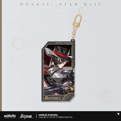 Honkai: Star Rail Invitation From The Stellar Series Glitter Quicksand Acrylic Keychain Boothill ACG Go Anime www.acg-go.com Acheron, Aglaea, Argenti, Art Decor, Aventurine, Bailu, Black Swan, Blade, Boothill, Dan Heng • Imbibitor Lunae, Dr. Ratio, Feixiao, Firefly, Fu Xuan, Fugue, Huohuo, Jade, Jiaoqiu, Jing Yuan, Jingliu, Kafka, Lingsha, Luocha, March 7th, Mydei, Rappa, Robin, Ruan Mei, Seele, Serval, Silver Wolf, Sparkle, Stand, Sunday, The Herta, Topaz, Tribbie, Yunli