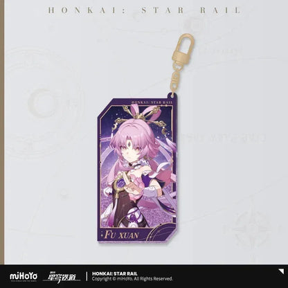 Honkai: Star Rail Invitation From The Stellar Series Glitter Quicksand Acrylic Keychain Fu Xuan ACG Go Anime www.acg-go.com Acheron, Aglaea, Argenti, Art Decor, Aventurine, Bailu, Black Swan, Blade, Boothill, Dan Heng • Imbibitor Lunae, Dr. Ratio, Feixiao, Firefly, Fu Xuan, Fugue, Huohuo, Jade, Jiaoqiu, Jing Yuan, Jingliu, Kafka, Lingsha, Luocha, March 7th, Mydei, Rappa, Robin, Ruan Mei, Seele, Serval, Silver Wolf, Sparkle, Stand, Sunday, The Herta, Topaz, Tribbie, Yunli