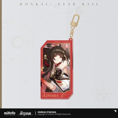 Honkai: Star Rail Invitation From The Stellar Series Glitter Quicksand Acrylic Keychain Lingsha ACG Go Anime www.acg-go.com Acheron, Aglaea, Argenti, Art Decor, Aventurine, Bailu, Black Swan, Blade, Boothill, Dan Heng • Imbibitor Lunae, Dr. Ratio, Feixiao, Firefly, Fu Xuan, Fugue, Huohuo, Jade, Jiaoqiu, Jing Yuan, Jingliu, Kafka, Lingsha, Luocha, March 7th, Mydei, Rappa, Robin, Ruan Mei, Seele, Serval, Silver Wolf, Sparkle, Stand, Sunday, The Herta, Topaz, Tribbie, Yunli