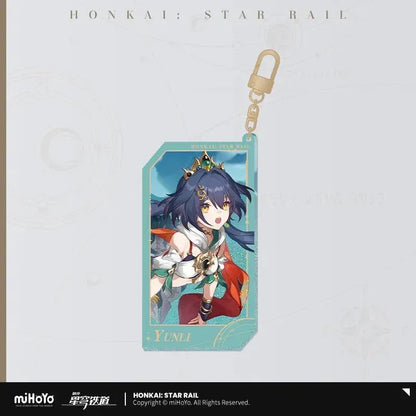 Honkai: Star Rail Invitation From The Stellar Series Glitter Quicksand Acrylic Keychain Yunli ACG Go Anime www.acg-go.com Acheron, Aglaea, Argenti, Art Decor, Aventurine, Bailu, Black Swan, Blade, Boothill, Dan Heng • Imbibitor Lunae, Dr. Ratio, Feixiao, Firefly, Fu Xuan, Fugue, Huohuo, Jade, Jiaoqiu, Jing Yuan, Jingliu, Kafka, Lingsha, Luocha, March 7th, Mydei, Rappa, Robin, Ruan Mei, Seele, Serval, Silver Wolf, Sparkle, Stand, Sunday, The Herta, Topaz, Tribbie, Yunli