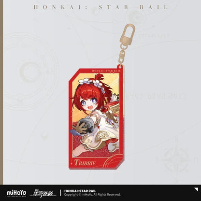Honkai: Star Rail Invitation From The Stellar Series Glitter Quicksand Acrylic Keychain Tribbie ACG Go Anime www.acg-go.com Acheron, Aglaea, Argenti, Art Decor, Aventurine, Bailu, Black Swan, Blade, Boothill, Dan Heng • Imbibitor Lunae, Dr. Ratio, Feixiao, Firefly, Fu Xuan, Fugue, Huohuo, Jade, Jiaoqiu, Jing Yuan, Jingliu, Kafka, Lingsha, Luocha, March 7th, Mydei, Rappa, Robin, Ruan Mei, Seele, Serval, Silver Wolf, Sparkle, Stand, Sunday, The Herta, Topaz, Tribbie, Yunli