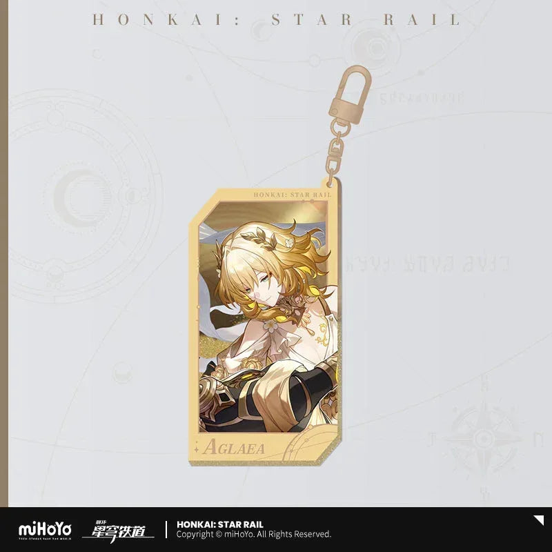 Honkai: Star Rail Invitation From The Stellar Series Glitter Quicksand Acrylic Keychain Aglaea ACG Go Anime www.acg-go.com Acheron, Aglaea, Argenti, Art Decor, Aventurine, Bailu, Black Swan, Blade, Boothill, Dan Heng • Imbibitor Lunae, Dr. Ratio, Feixiao, Firefly, Fu Xuan, Fugue, Huohuo, Jade, Jiaoqiu, Jing Yuan, Jingliu, Kafka, Lingsha, Luocha, March 7th, Mydei, Rappa, Robin, Ruan Mei, Seele, Serval, Silver Wolf, Sparkle, Stand, Sunday, The Herta, Topaz, Tribbie, Yunli