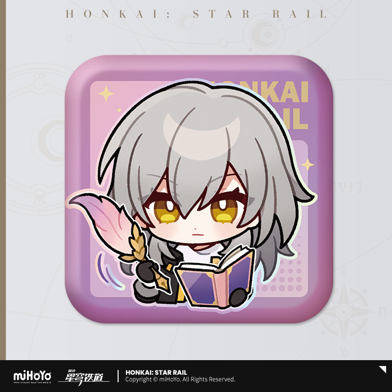 Pom-Pom Exhibition Series Square Tinplate Badge