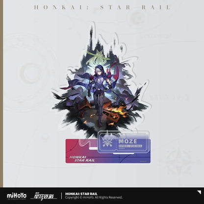Honkai: Star Rail The Hunt Character Warp Artwork Acrylic Stand Moze ACG Go Anime www.acg-go.com Boothill, Dan Heng, Dr. Ratio, Feixiao, Marius von Hagen, Moze, Seele, Stand, Sushang, Topaz and Numby, Yanqing
