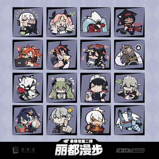 Zenless Zone Zero New Eridu Series Emoji Stickers Vol.2 16 Pcs (Not For Sale)