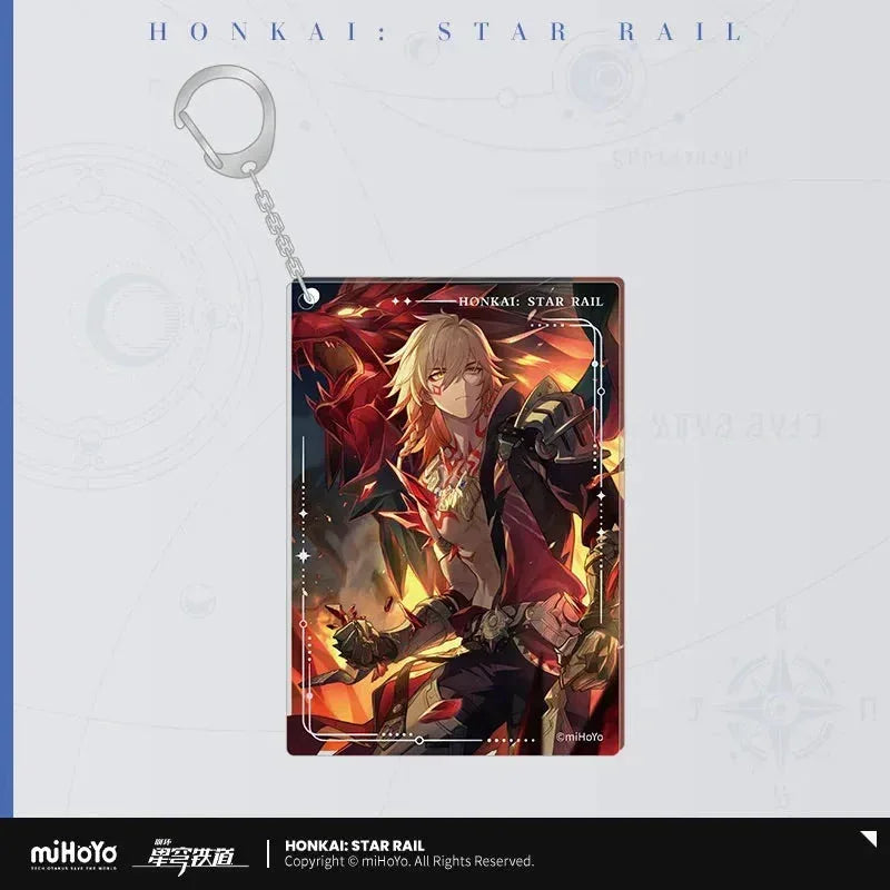 Honkai: Star Rail Light Cone Series Acrylic Pendant Flame of Blood, Blaze My Path ACG Go Anime www.acg-go.com Anaxa, Argenti, Art Decor, Aventurine, Bailu, Black Swan, Blade, Castorice, Cipher, Dan Heng, Dan Heng & Blade, Dr. Ratio, Feixiao, Fu Xuan, Gepard, Huohuo, Hyacine, Kafka, Light Cone, Lingsha, Luka, Luocha, March 7th, Moze, Mydei, Pendant & Keychain, Rappa, Robin, Ruan Mei, Sparkle, Sushang, Tribbie, Yanqing, Yukong