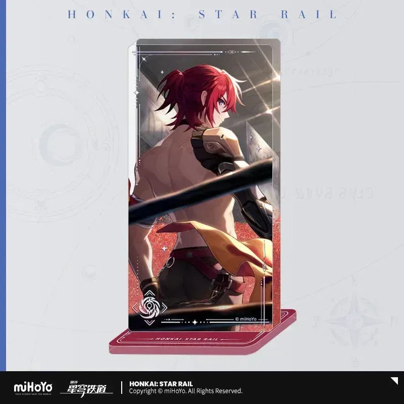 Honkai: Star Rail Light Cone Series Glitter Quicksand Acrylic Block Ornaments Resolution Shines As Pearls of Sweat ACG Go Anime www.acg-go.com Anaxa, Argenti, Art Decor, Aventurine, Black Swan, Blade, Castorice, Cipher, Dan Heng, Dan Heng • Imbibitor Lunae, Feixiao, Gepard, Himeko, Huohuo, Hyacine, Jing Yuan, Jingliu, Light Cone, Luka, Moze, Mydei, Ruan Mei, Seele, Sparkle, Stand, Tribbie