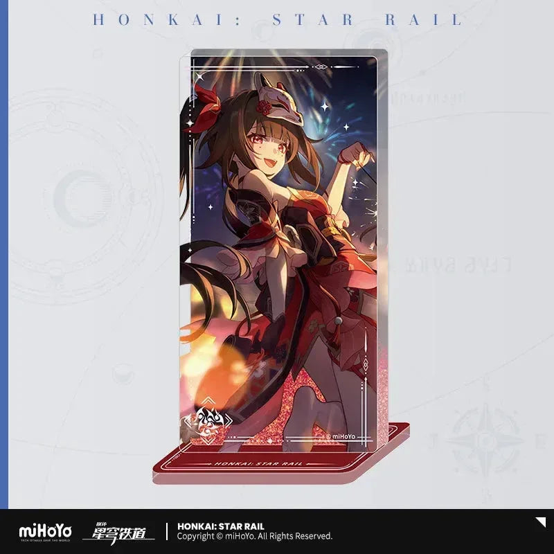 Honkai: Star Rail Light Cone Series Glitter Quicksand Acrylic Block Ornaments Earthly Escapade ACG Go Anime www.acg-go.com Anaxa, Argenti, Art Decor, Aventurine, Black Swan, Blade, Castorice, Cipher, Dan Heng, Dan Heng • Imbibitor Lunae, Feixiao, Gepard, Himeko, Huohuo, Hyacine, Jing Yuan, Jingliu, Light Cone, Luka, Moze, Mydei, Ruan Mei, Seele, Sparkle, Stand, Tribbie