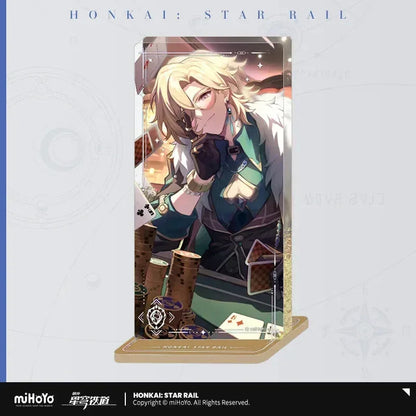 Honkai: Star Rail Light Cone Series Glitter Quicksand Acrylic Block Ornaments Inherently Unjust Destiny ACG Go Anime www.acg-go.com Anaxa, Argenti, Art Decor, Aventurine, Black Swan, Blade, Castorice, Cipher, Dan Heng, Dan Heng • Imbibitor Lunae, Feixiao, Gepard, Himeko, Huohuo, Hyacine, Jing Yuan, Jingliu, Light Cone, Luka, Moze, Mydei, Ruan Mei, Seele, Sparkle, Stand, Tribbie