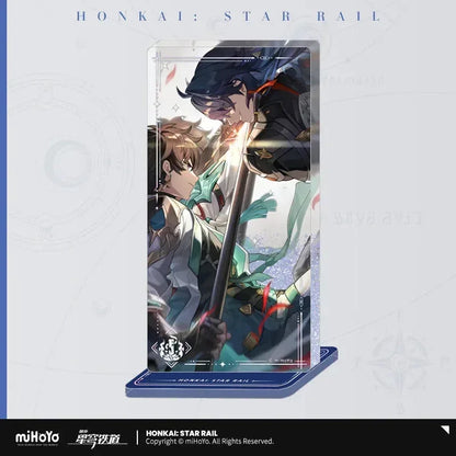 Honkai: Star Rail Light Cone Series Glitter Quicksand Acrylic Block Ornaments Nowhere to Run ACG Go Anime www.acg-go.com Anaxa, Argenti, Art Decor, Aventurine, Black Swan, Blade, Castorice, Cipher, Dan Heng, Dan Heng • Imbibitor Lunae, Feixiao, Gepard, Himeko, Huohuo, Hyacine, Jing Yuan, Jingliu, Light Cone, Luka, Moze, Mydei, Ruan Mei, Seele, Sparkle, Stand, Tribbie