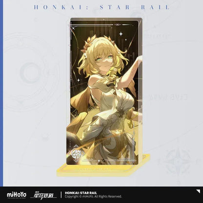 Honkai: Star Rail Light Cone Series Glitter Quicksand Acrylic Block Ornaments Time Woven Into Gold ACG Go Anime www.acg-go.com Anaxa, Argenti, Art Decor, Aventurine, Black Swan, Blade, Castorice, Cipher, Dan Heng, Dan Heng • Imbibitor Lunae, Feixiao, Gepard, Himeko, Huohuo, Hyacine, Jing Yuan, Jingliu, Light Cone, Luka, Moze, Mydei, Ruan Mei, Seele, Sparkle, Stand, Tribbie