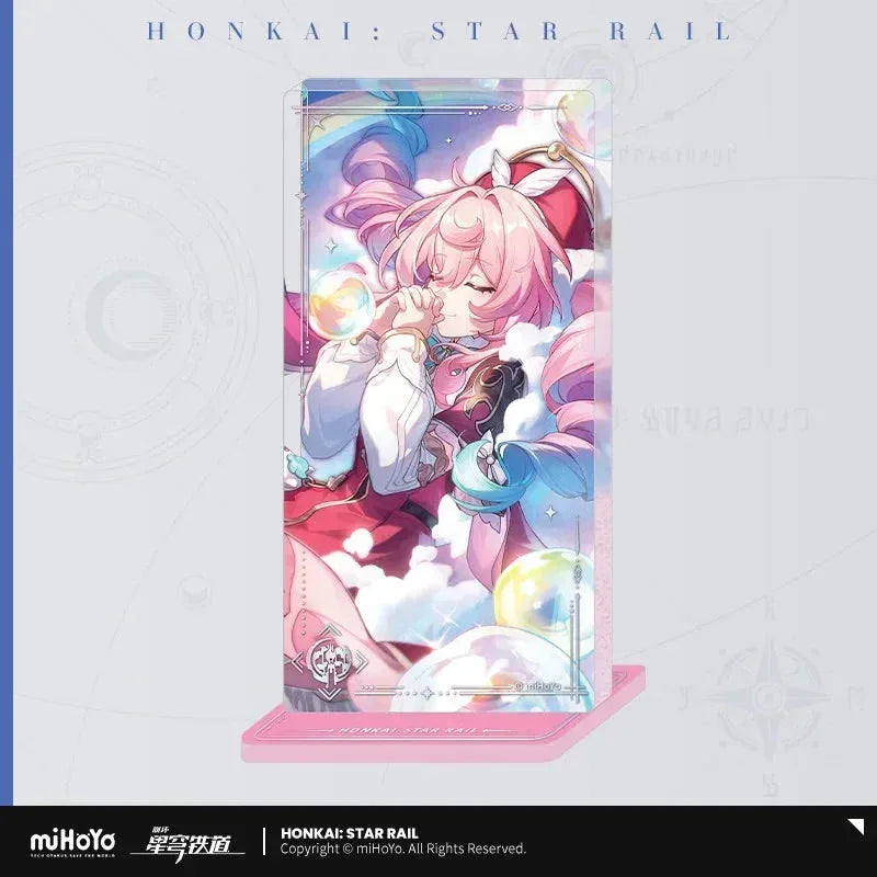 Honkai: Star Rail Light Cone Series Glitter Quicksand Acrylic Block Ornaments Long May Rainbows Adorn the Sky ACG Go Anime www.acg-go.com Anaxa, Argenti, Art Decor, Aventurine, Black Swan, Blade, Castorice, Cipher, Dan Heng, Dan Heng • Imbibitor Lunae, Feixiao, Gepard, Himeko, Huohuo, Hyacine, Jing Yuan, Jingliu, Light Cone, Luka, Moze, Mydei, Ruan Mei, Seele, Sparkle, Stand, Tribbie