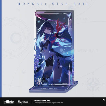 Honkai: Star Rail Light Cone Series Glitter Quicksand Acrylic Block Ornaments In the Night ACG Go Anime www.acg-go.com Anaxa, Argenti, Art Decor, Aventurine, Black Swan, Blade, Castorice, Cipher, Dan Heng, Dan Heng • Imbibitor Lunae, Feixiao, Gepard, Himeko, Huohuo, Hyacine, Jing Yuan, Jingliu, Light Cone, Luka, Moze, Mydei, Ruan Mei, Seele, Sparkle, Stand, Tribbie