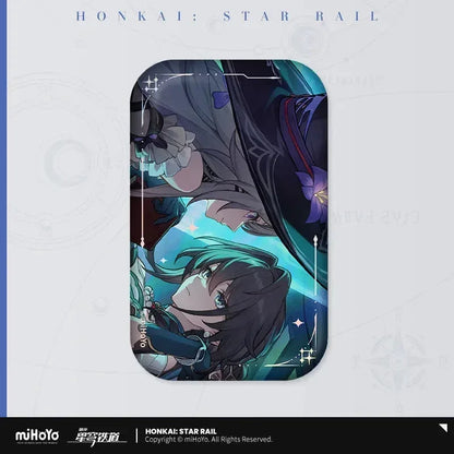 Honkai: Star Rail Light Cone Series Rectangular Tinplate Badge Geniuses' Greetings ACG Go Anime www.acg-go.com Anaxa, Argenti, Arlan, Aventurine, Badge, Bailu, Black Swan, Blade, Castorice, Cipher, Dan Heng, Dan Heng & Blade, Feixiao, Fu Xuan, Gallagher, Gepard, Himeko, Huohuo, Hyacine, Jing Yuan, Kafka, Light Cone, Lingsha, Luka, Luocha, March 7th, Moze, Mydei, Rappa, Seele, Silver Wolf, Sparkle, Sushang, Topaz, Tribbie, Yanqing, Yukong