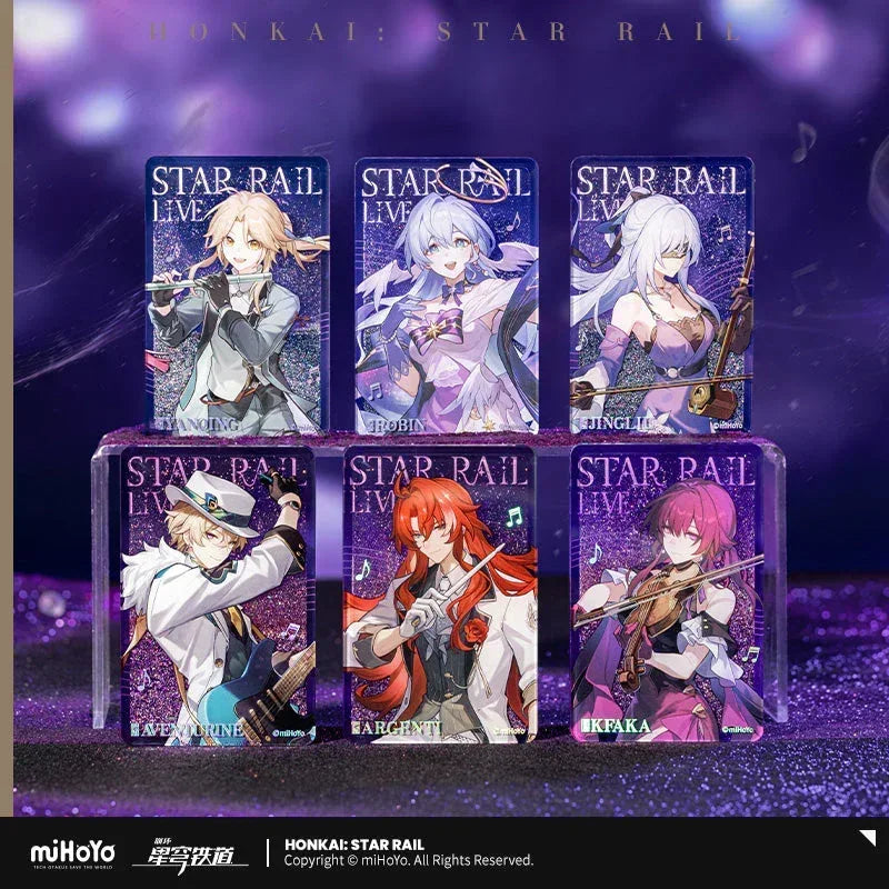 Honkai: Star Rail LIVE Series Glitter Quicksand Acrylic Ornaments Robin ACG Go Anime www.acg-go.com Acheron, Argenti, Art Decor, Aventurine, Castorice, Dr. Ratio, Jing Yuan, Jingliu, Kafka, Robin, Sunday, The Herta, Yanqing