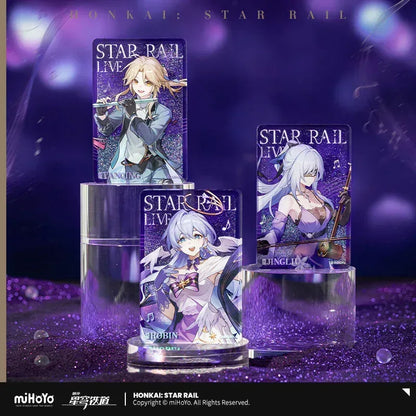 Honkai: Star Rail LIVE Series Glitter Quicksand Acrylic Ornaments Robin ACG Go Anime www.acg-go.com Acheron, Argenti, Art Decor, Aventurine, Castorice, Dr. Ratio, Jing Yuan, Jingliu, Kafka, Robin, Sunday, The Herta, Yanqing