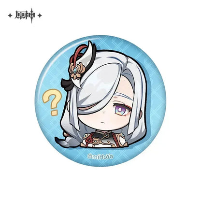 Genshin Impact Liyue Chibi Emojis Series Badge Shenhe ACG Go Anime www.acg-go.com Badge, Baizhu, Gaming, Jiaming, Lanyan, Liyue, Ningguang, Shenhe, Xiangling, Xianyun, Xiao, Xingqiu, Yaoyao, Yelan, Yunjin, Zhongli, Zibai