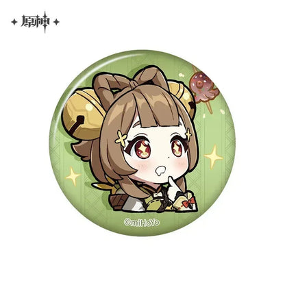 Genshin Impact Liyue Chibi Emojis Series Badge Yaoyao ACG Go Anime www.acg-go.com Badge, Baizhu, Gaming, Jiaming, Lanyan, Liyue, Ningguang, Shenhe, Xiangling, Xianyun, Xiao, Xingqiu, Yaoyao, Yelan, Yunjin, Zhongli, Zibai