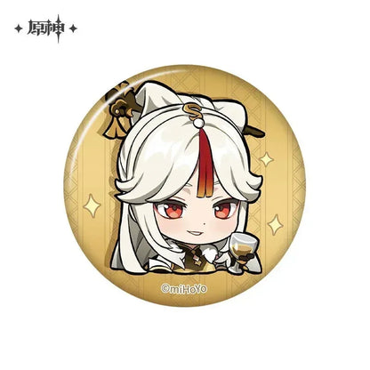 Genshin Impact Liyue Chibi Emojis Series Badge Ningguang ACG Go Anime www.acg-go.com Badge, Baizhu, Gaming, Jiaming, Lanyan, Liyue, Ningguang, Shenhe, Xiangling, Xianyun, Xiao, Xingqiu, Yaoyao, Yelan, Yunjin, Zhongli, Zibai