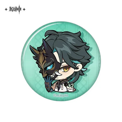 Genshin Impact Liyue Chibi Emojis Series Badge Xiao ACG Go Anime www.acg-go.com Badge, Baizhu, Gaming, Jiaming, Lanyan, Liyue, Ningguang, Shenhe, Xiangling, Xianyun, Xiao, Xingqiu, Yaoyao, Yelan, Yunjin, Zhongli, Zibai