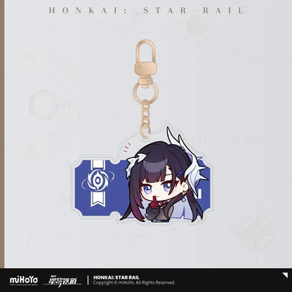 Honkai: Star Rail Pom-Pom Exhibition Series Acrylic Keychain Hysilens ACG Go Anime www.acg-go.com Acheron, Aglaea, Anaxa, Argenti, Aventurine, Black Swan, Blade, Boothill, Caelus, Castorice, Cerydra, Cipher, Dan Heng, Dan Heng • Imbibitor Lunae, Dr. Ratio, Firefly, Fu Xuan, Fugue, Huohuo, Hyacine, Hysilens, Jade, Jing Yuan, Jingliu, Kafka, Luocha, March 7th, Mydei, Pendant & Keychain, Phainon, Robin, Ruan Mei, Sam, Seele, Silver Wolf, Sparkle, Stelle, Sunday, The Herta, Topaz, Trailblazer, Tribbie