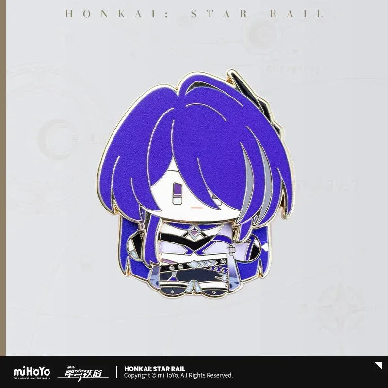 Honkai: Star Rail Chibi Doll Series Metal Pin Badge