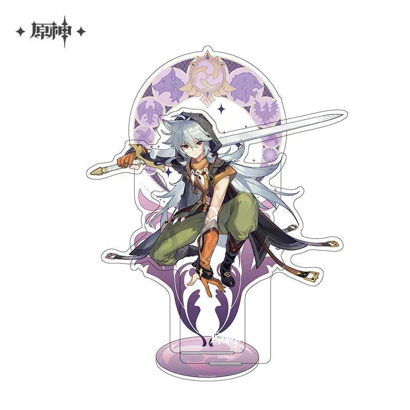 Genshin Impact Mondstadt Character Stand Razor ACG Go Anime www.acg-go.com Albedo, Amber, Barbara, Bennett, Character Artwork, Dahlia, Diluc, Diona, Eula, Fischl, Jean, Kaeya, Klee, Lisa, Mika, Mona, Noelle, Razor, Rosaria, Stand, Sucrose, Venti