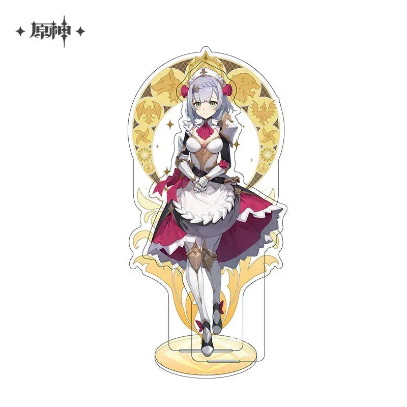 Genshin Impact Mondstadt Character Stand Noelle ACG Go Anime www.acg-go.com Albedo, Amber, Barbara, Bennett, Character Artwork, Dahlia, Diluc, Diona, Eula, Fischl, Jean, Kaeya, Klee, Lisa, Mika, Mona, Noelle, Razor, Rosaria, Stand, Sucrose, Venti