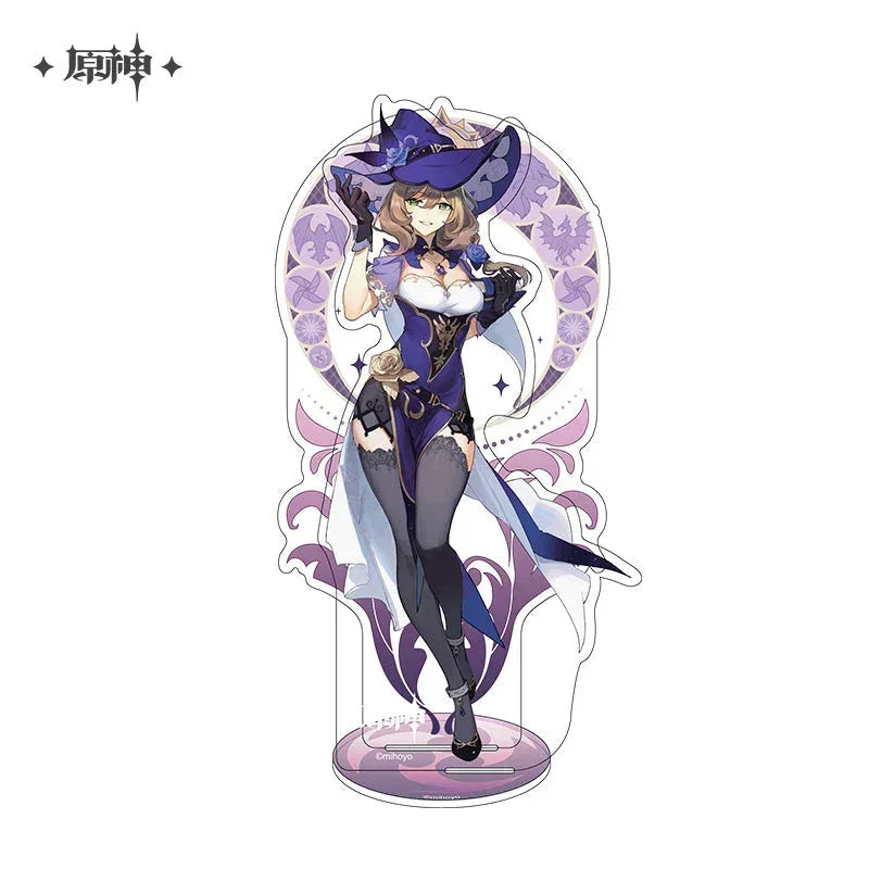 Genshin Impact Mondstadt Character Stand Lisa ACG Go Anime www.acg-go.com Albedo, Amber, Barbara, Bennett, Character Artwork, Dahlia, Diluc, Diona, Eula, Fischl, Jean, Kaeya, Klee, Lisa, Mika, Mona, Noelle, Razor, Rosaria, Stand, Sucrose, Venti