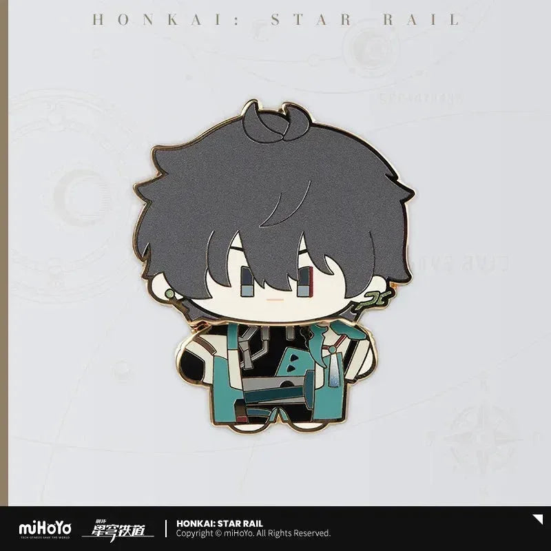 Honkai: Star Rail Chibi Doll Series Metal Pin Badge