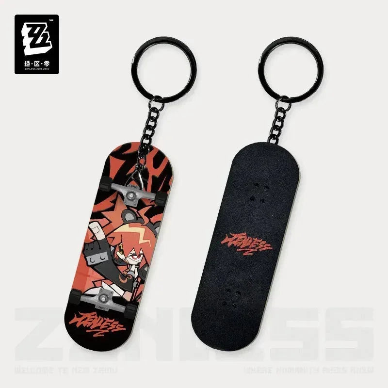 Zenless Zone Zero New Eridu Series Belobog Heavy Industries Chibi Fingertip Skateboard Pendant Keychain Koleda Belobog ACG Go Anime www.acg-go.com Anton Ivanov, Ben Bigger, Grace Howard, Koleda Belobog, Pendant & Keychain