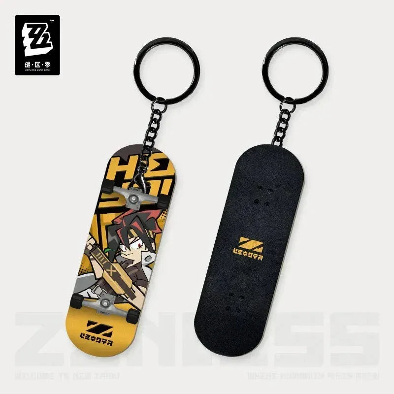 Zenless Zone Zero New Eridu Series Belobog Heavy Industries Chibi Fingertip Skateboard Pendant Keychain Koleda Belobog ACG Go Anime www.acg-go.com Anton Ivanov, Ben Bigger, Grace Howard, Koleda Belobog, Pendant & Keychain