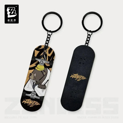 Zenless Zone Zero New Eridu Series Belobog Heavy Industries Chibi Fingertip Skateboard Pendant Keychain Koleda Belobog ACG Go Anime www.acg-go.com Anton Ivanov, Ben Bigger, Grace Howard, Koleda Belobog, Pendant & Keychain