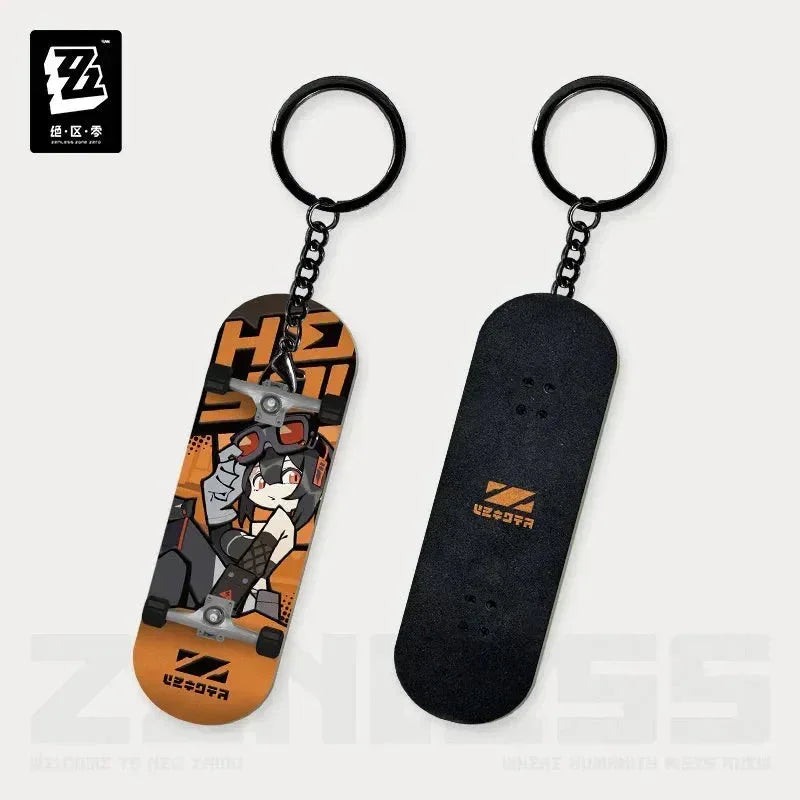 Zenless Zone Zero New Eridu Series Belobog Heavy Industries Chibi Fingertip Skateboard Pendant Keychain Koleda Belobog ACG Go Anime www.acg-go.com Anton Ivanov, Ben Bigger, Grace Howard, Koleda Belobog, Pendant & Keychain