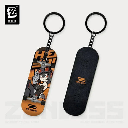Zenless Zone Zero New Eridu Series Belobog Heavy Industries Chibi Fingertip Skateboard Pendant Keychain Koleda Belobog ACG Go Anime www.acg-go.com Anton Ivanov, Ben Bigger, Grace Howard, Koleda Belobog, Pendant & Keychain