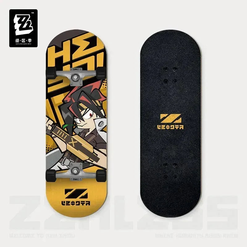Zenless Zone Zero New Eridu Series Belobog Heavy Industries Chibi Fingertip Skateboard Pendant Keychain Anton Ivanov ACG Go Anime www.acg-go.com Anton Ivanov, Ben Bigger, Grace Howard, Koleda Belobog, Pendant & Keychain
